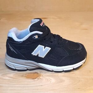 New Balance 990 Black Silver Kids Athletic Shoes